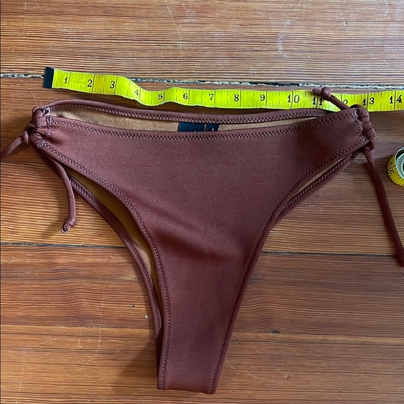 Merrick Maria Auntie Rust/Dark Orange Tie-Side Bikini Bottom S - Picture 3 of 4